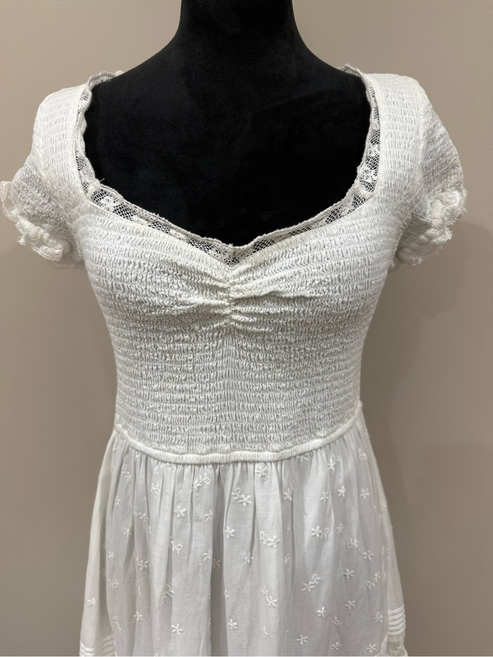 LoveShackFancy Bisolet Eyelet Lace Maxi Dress - Optic White - Picture 3 of 9